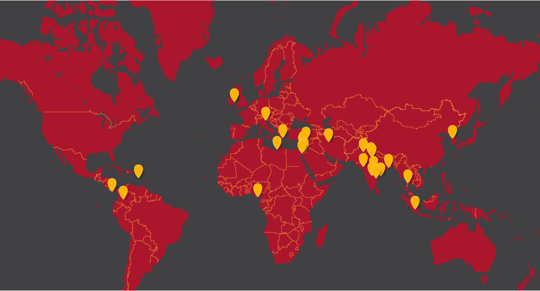 International Medical School Map