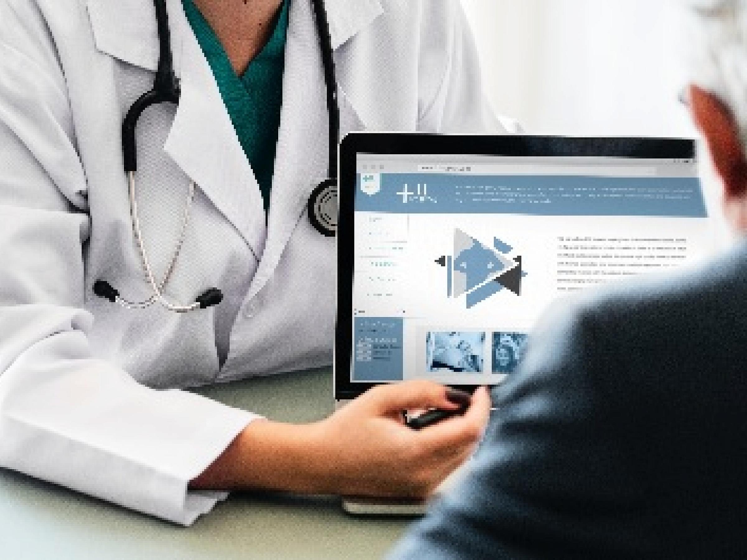 Doctor with patient